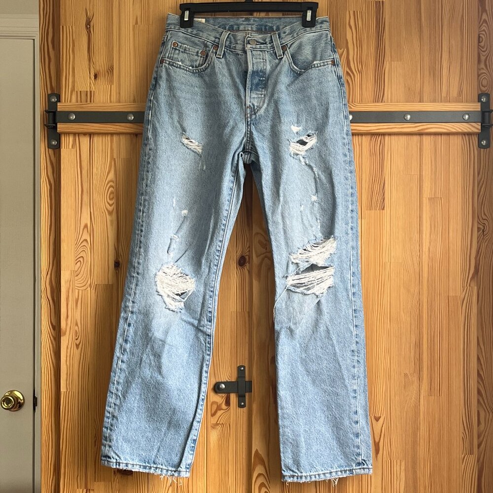 Levis distress 501 jeans, size 24